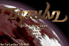 目前版本 GBA Tyrian 首頁選單